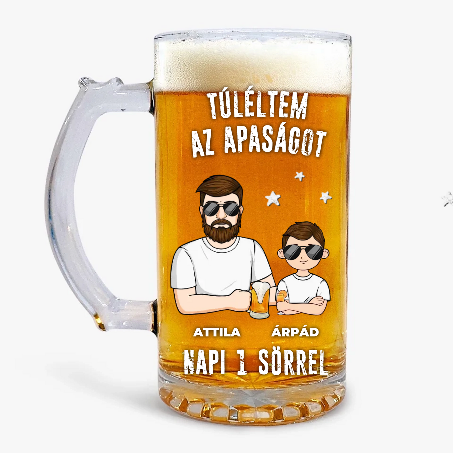 Személyre Szabott Söröskorsó - Apának Szeretettel