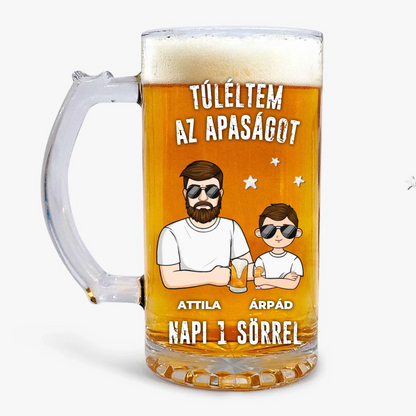 Személyre Szabott Söröskorsó - Apának Szeretettel